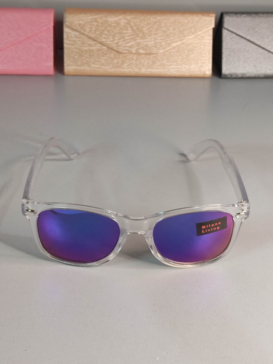 Occhiali da sole in offerta trasparenti lenti a specchio azzurrate modello ml 5880