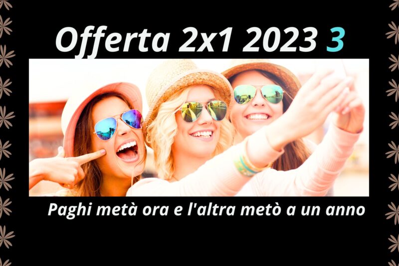 Offerta occhiali da sole Missoni e Milano Living 2×1 paghi metà subito e l’altra metà dopo un anno